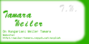 tamara weiler business card